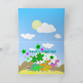 ハッピーバースデーの恐竜あなたの名刺 カード (内部)