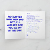 ハッピーバースデーの息子! カード (内部)