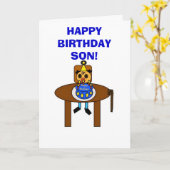 ハッピーバースデーの息子! カード (黄色い花)