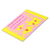 ハッピーバースデーの愛のメッセージをメモ帳のギフトアイディア ノートパッド (アングル)