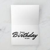 ハッピーバースデーの折り畳みカード(写真ユニーク) カード (内部)