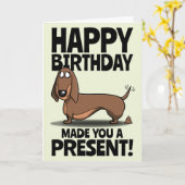 ハッピーバースデーの挨拶おもしろい カード (黄色い花)