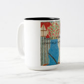 ハッピーバースデーの挨拶カスタマイズだ！ ツートーンマグカップ (正面左)