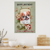 ハッピーバースデーの挨拶日本のの顎 ポスター (キッチン)