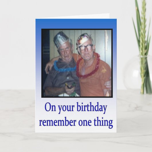 ハッピーバースデーの挨拶状のヴィンテージのユーモア カード (正面)