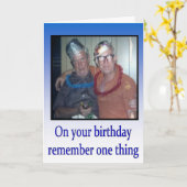 ハッピーバースデーの挨拶状のヴィンテージのユーモア カード (黄色い花)