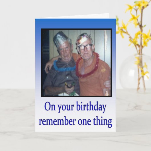 ハッピーバースデーの挨拶状のヴィンテージのユーモア カード (黄色い花)