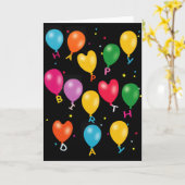 ハッピーバースデーの挨拶状 カード (黄色い花)