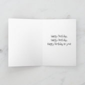 ハッピーバースデーの挨拶 カード (内部)