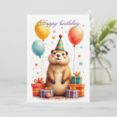 ハッピーバースデーの挨拶 シーズンカード (スタンド正面)