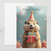 ハッピーバースデーの挨拶 シーズンカード (正面/裏面)