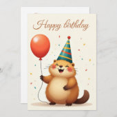 ハッピーバースデーの挨拶 シーズンカード (正面/裏面)