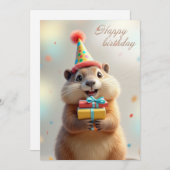 ハッピーバースデーの挨拶 シーズンカード (正面/裏面)