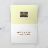 ハッピーバースデーの挨拶-旧式な魚釣りの魅惑 カード (内部)