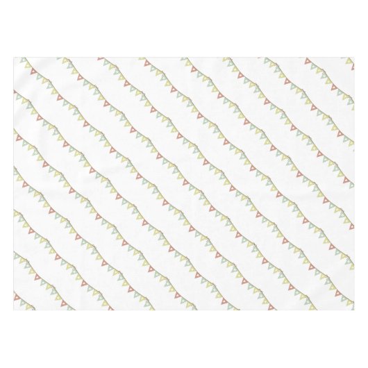 ハッピーバースデーの旗のテーブルクロス テーブルクロス (正面(横))