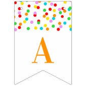 ハッピーバースデーの旗の虹の紙吹雪 バンティングフラッグ (第3の旗)