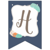 ハッピーバースデーの旗のBohoの種族の矢の羽 バンティングフラッグ (第2の旗)