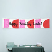 ハッピーバースデーの旗はイラストレーションのカラフルをからかいます 横断幕 (トレードショー)