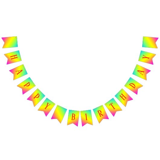 ハッピーバースデーの旗布の旗 バンティングフラッグ (全)