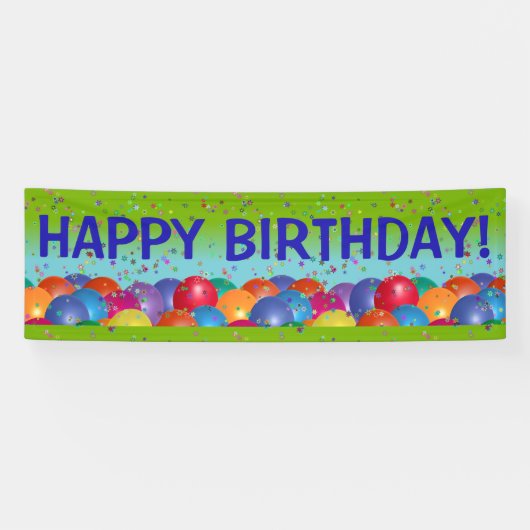 ハッピーバースデーの旗#3 横断幕 (横)
