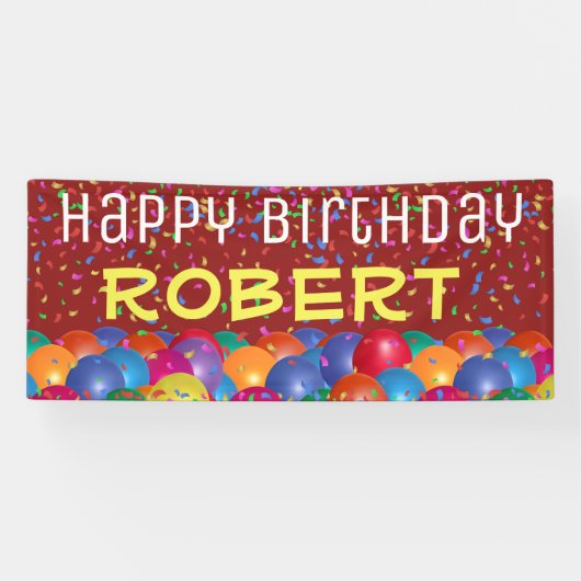 ハッピーバースデーの旗#5 横断幕 (横)
