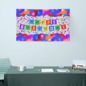 ハッピーバースデーの旗#6 横断幕 (トレードショー)