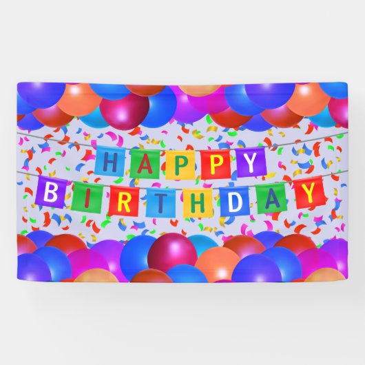 ハッピーバースデーの旗#6 横断幕 (横)