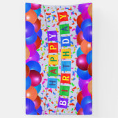 ハッピーバースデーの旗#6 横断幕 (縦)