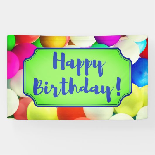 ハッピーバースデーの旗#7 横断幕 (横)