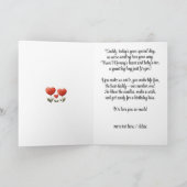 ハッピーバースデーの日のカードに詩を添えて カード (内部)