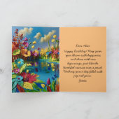 ハッピーバースデーの日の出の池カード カード (内部)