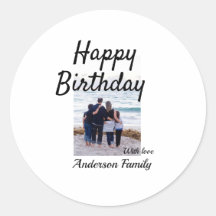 ハッピーバースデーの日写真家族の名前のクエレガントラス