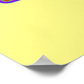 ハッピーバースデーの明るい輪郭の文字（名前） ポスター (角)