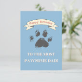 ハッピーバースデーの最も退屈なパパ サンキューカード (スタンド正面)