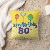 ハッピーバースデーの枕テンプレート クッション (ブランケット)