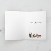 ハッピーバースデーの歌うバセットハウンド犬カード カード (内部)