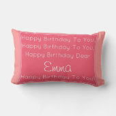 ハッピーバースデーの歌の枕 ランバークッション (裏面)