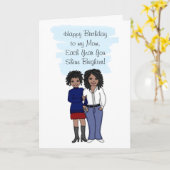 ハッピーバースデーの母 カード (黄色い花)