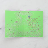 ハッピーバースデーの母-家族のハート カード (内部)