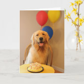 ハッピーバースデーの気球 カード (黄色い花)