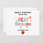 ハッピーバースデーの決定最高のからの不機嫌 ポストカード (正面/裏面)