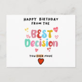 ハッピーバースデーの決定最高のからの不機嫌 ポストカード (正面)