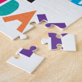 ハッピーバースデーの漫画 ジグソーパズル (側面)