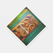 ハッピーバースデーの激しいヴィンテージレトロウッドtiki顔 スタンダードランチョンナプキン (角)