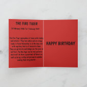 ハッピーバースデーの火のトラ カード (内部)
