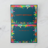 ハッピーバースデーの爆発 カード (内部)