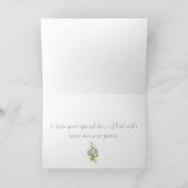 ハッピーバースデーの特別な友人の朝顔の花 カード (内部)