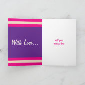 ハッピーバースデーの特別な孫娘ピンクの写真 カード (内部)