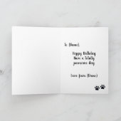 ハッピーバースデーの犬 |パワソーム誕生日 カード (内部)