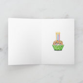 ハッピーバースデーの猫 カード (内部)